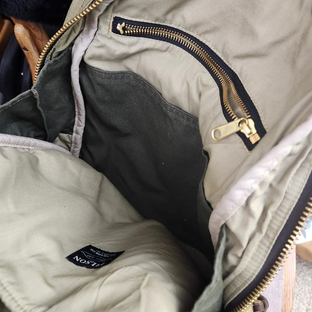 Filson Journeyman Backpack Otter Green Tin Cloth Rugged Twill Made in USA 70307